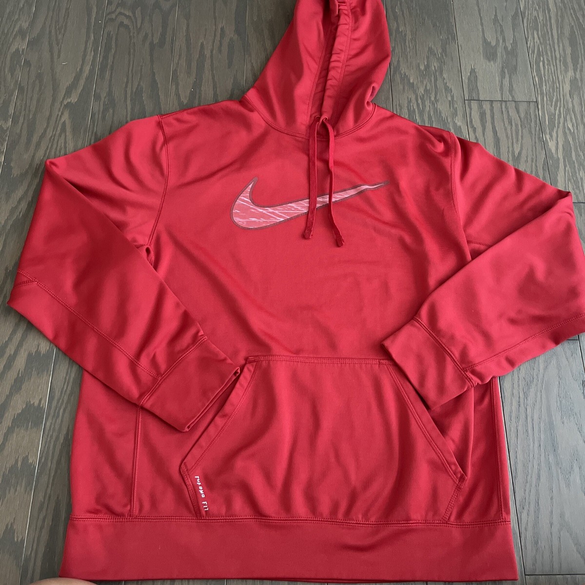 nike therma fit hoodie red