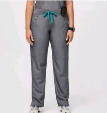 FIGS Classic Fit Kade Cargo Scrub Pants Straight Leg Graphite Women's Size Large