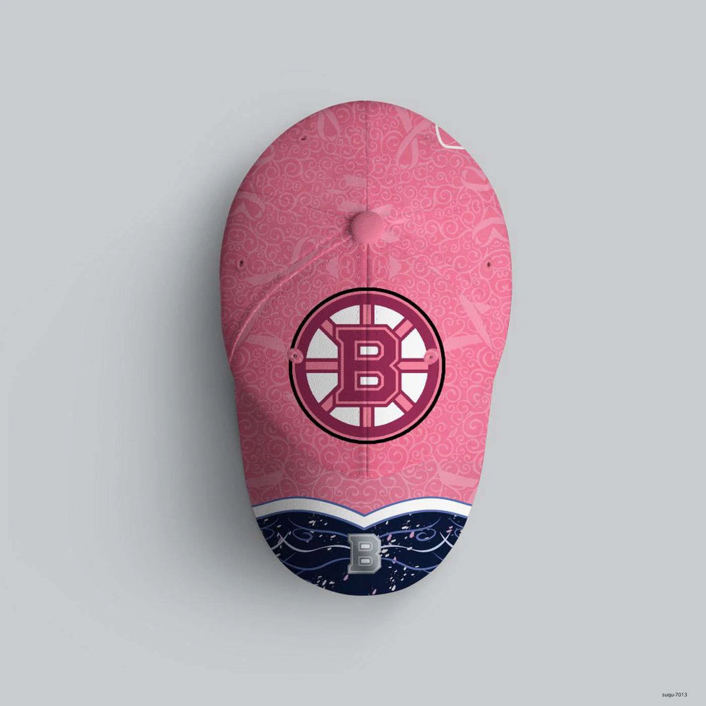 Personalized Boston Bruins Baseball Cap Hockey Fights Against Cancer Gift