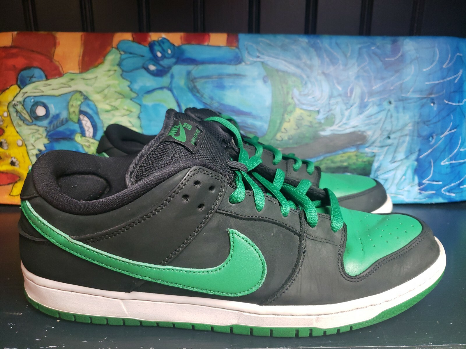 nike sb dunk low j pack pine green