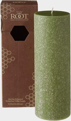 マドカリンダル　SCENTED CANDLE 33972 Unscented Timberline Pillar Candle , 3 x 9-Inches, Dark