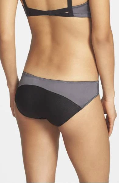 UNDERELLA BY ELLA MOSS BLAIR BIKINI HIPSTER PANTY BLACK GRAY #41353 SMALL NEW! - Image 2 of 2