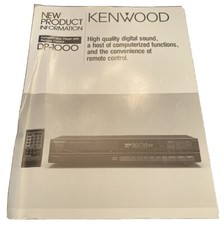 KENWOOD DP-1000 CD PLAYER ORIGINAL PROMOTIONAL PRODUCT LEAFLET AD M015y