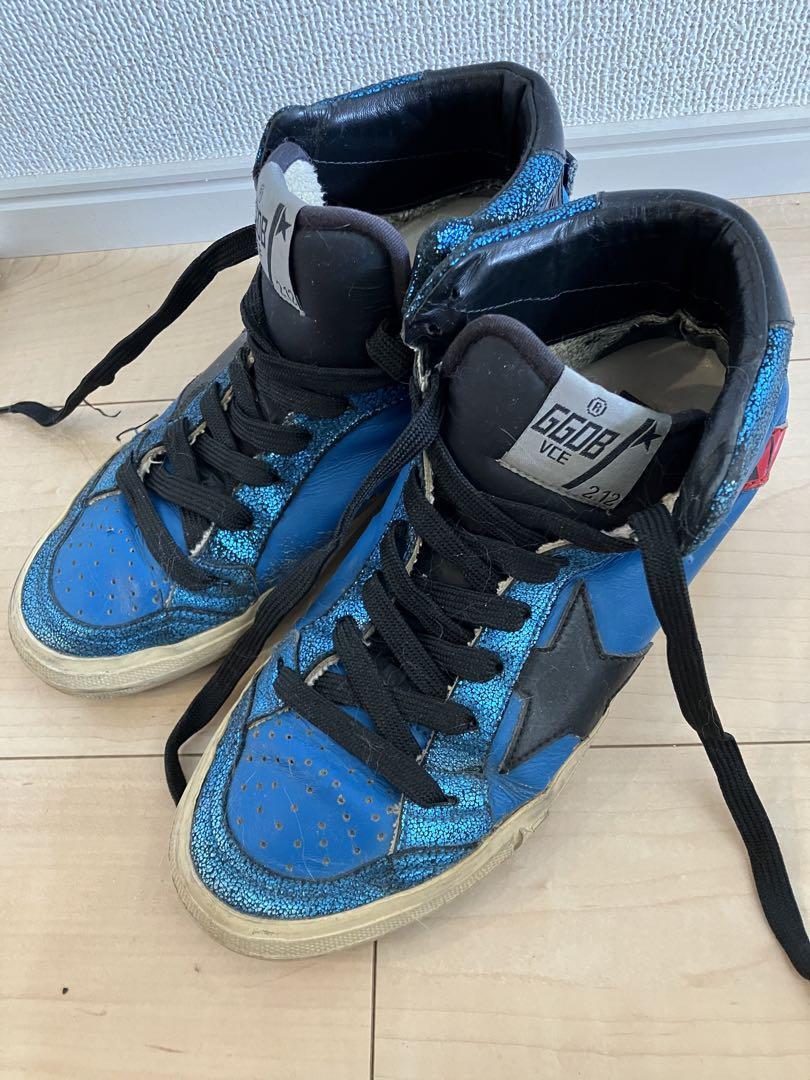 Golden Goose GGDB 2.12 High Cut Sneakers Blue Black Size  display picture 3