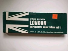 Vintage Winsor  Newton London Introductory Water Colour Set 1 Twelve Tubes .25