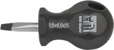 SW-Stahl Schraubendreher Schlitz 6x 25mm Schraubenzieher Extra Kurz Isoliert