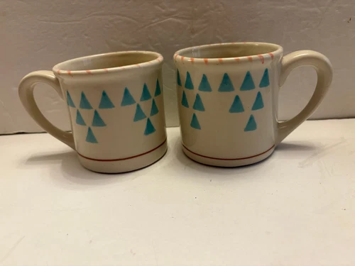 HARTSTONE Pottery SANTA FE Traditional, TWO LARGE  MUGS,  14oz