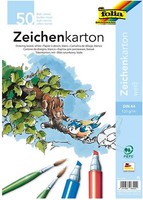 Folia 8300 - Zeichenkarton, 120 G/M², Din A4, 50 Blatt, Weiß - Zeichenpapier FüR