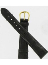DeBeer Man's 18mm Black Alligator/Crocodile Watch band AU02841N