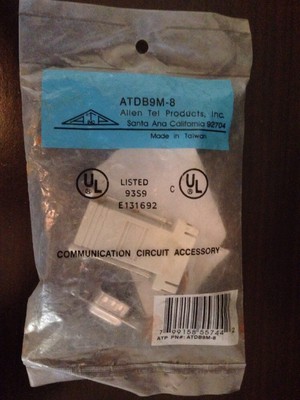 Allen Tel Products ATDB9M-8 DB9M to RJ45 Modular Adapter. New