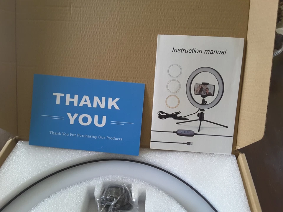 10 inch LED Ring Light Photographic Tripod Mount, with 10 Brightness levels 10W - Image 2 of 4