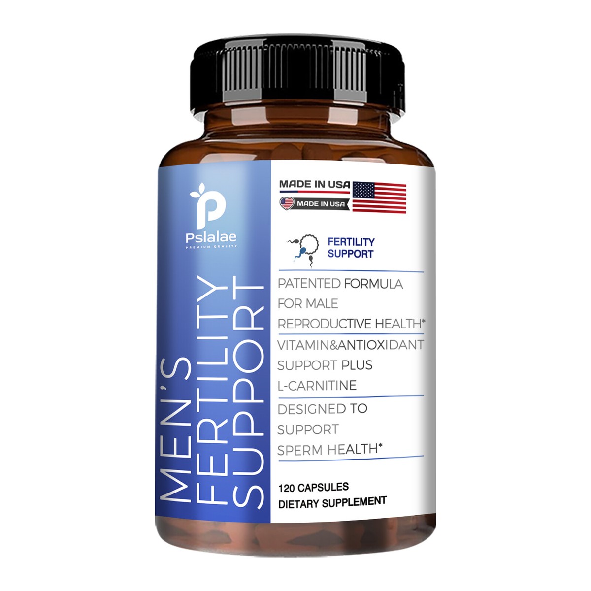 Men's Fertility Support - L-Carnitine,Maca - Male Reproductive Health,  Stamina