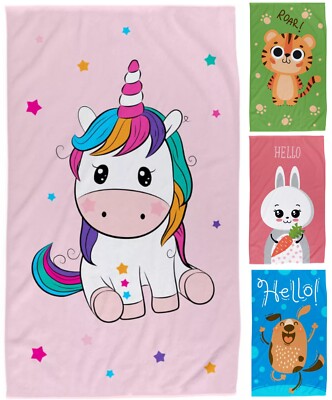   Handtuch Unicorn Tiere 30x50 Händehandtuch Kinderhandtuch Gesichtstuch BW.  
