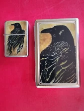 Raven Cigarette Case and Star-1 Lighter