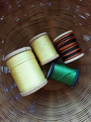 Vintage Fishing rod Winding Nylon Gude-Wind Gudebrod UTK Lot of 4