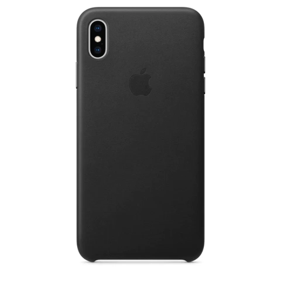 iPhone XS Max Leder Schutzhüllen - Schwarz