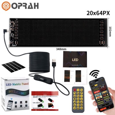 LED Flexible Screen Panel Matrix Display USB Car Smart RGB Light DIY App Control