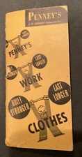 Penney's J.C. Penney's Clothes Old Pocket Memo Book Vintage Shopping