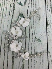 Cute Princess Wedding Headpiece White Flower Headband Pearl Wedding Hair