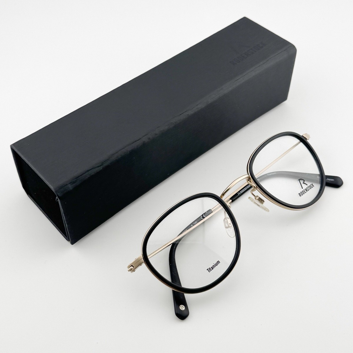 Authentic Rodenstock Eyewear R 8024 A Eyeglasses Gold/Black Japan