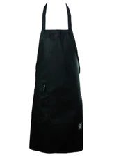Chef Revival Bib Apron Adult One Size 28X34"  Blue Black With Pocket Brand New