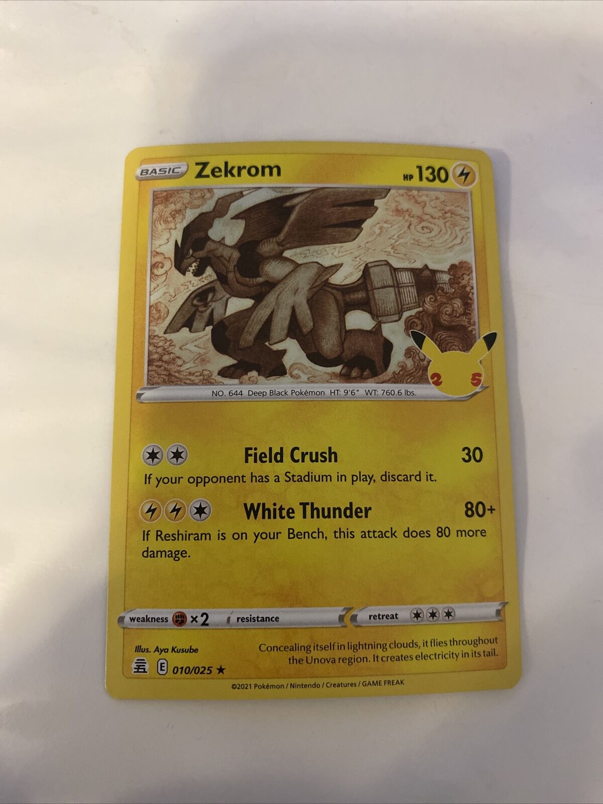 Pokémon ZEKROM 010/025 Holo Rare Celebrations - Near Mint 🍒