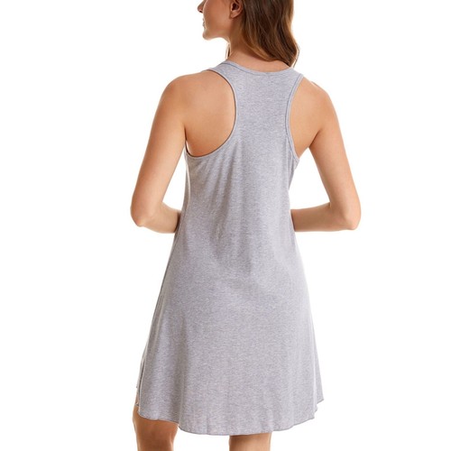 Women Sleeveless Nightgown Scoop Neck Racer Back A Line Soft Tank Sleep Dress - Picture 13 of 18
