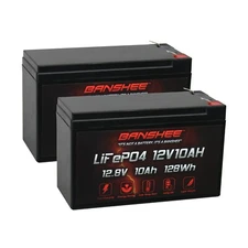 Banshee 12V 10AH LiFePO4 Replacement Battery GTO PRO2500 Gate Opener - 2 Pack