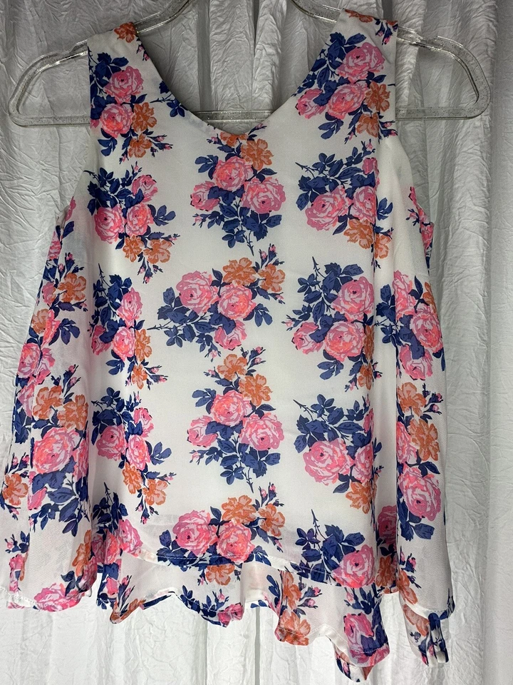 Lot of 2: SPEECHLESS Girls Sz L Floral Flowy Boho Tank Tops Lace - Image 4 of 4