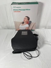Snailax SL-128 Black Lower Back Deep Tissue Shiatsu Massager Pillow With Heat
