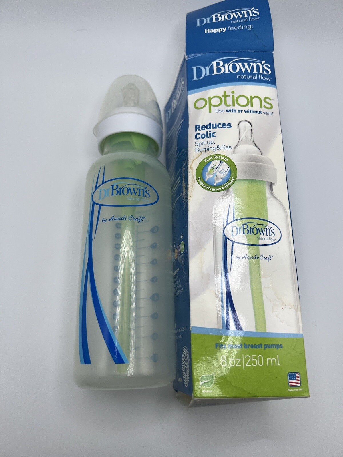 Dr. Brown&rsquo;s Baby Bottles Natural Flow Anti-Colic Options+ 8oz Feeding NEW