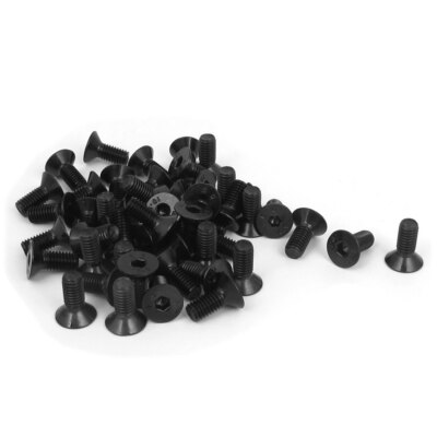 M5 (5 mm x 30 mm inkl. Kopf) Innensechskant-Senkkopf-Maschinenschrauben, hohe Zugfestigkeit, Güteklasse 10,9, Schwarz, 20 Stück
