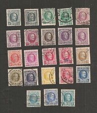 BELGIQUE COLLECTION LOT DE 23 TIMBRES ALBERT 1er OBLITERATIONS COLLECTION