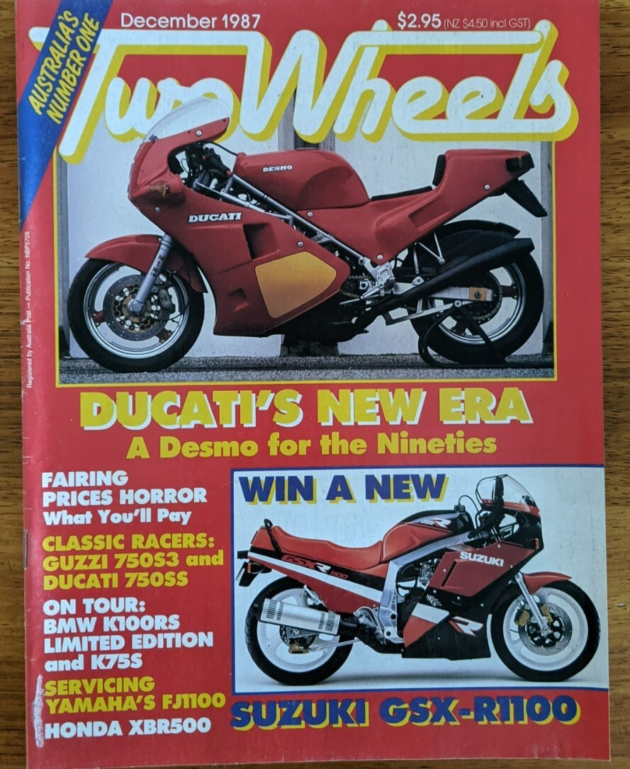 TWO WHEELS motorcycle magazine December 1987 Honda XBR500 Yamaha FJ1100