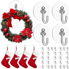 100Pcs Mini Clear Suction Cups w Hooks 1.18In Window Hanger Removable