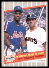 Homeruns Coast to Coast (Darryl Strawberry / Will Clark) 1989 Fleer #632