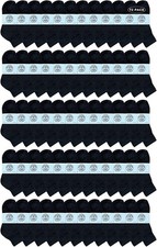 72 Pack of Kids Cotton Quarter Ankle Socks In Black Size 4-6 - Boys Ankle Sock