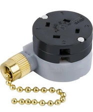 ZE-208D Ceiling Fan Switch Zing Ear 3 Speed Control 5-8 Wire Pull Chain Switch A