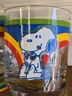 Vintage set of 7 Schultz Anchor Hocking Peanuts glasses Snoopy Woodstock rainbow — photo 6