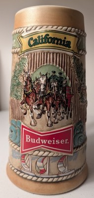 Limited Edition Budweiser Handcrafted California Beer Stein - Beautiful Item!