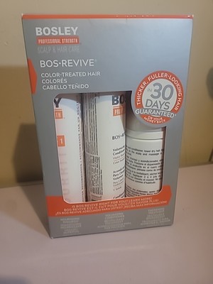Bosley BOS-REVIVE 3 Step Hair Care Kit For Visibly Thinning/Color Treated Hair