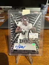 2023 LEAF EXOTIC ZEBRA PRIZM DEVON ACHANE RC ROOKIE MIAMI DOLPHINS 3/9