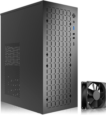 MATX Micro ATX Case, High Airflow Slim PC Case with 80Mm Fan-Black