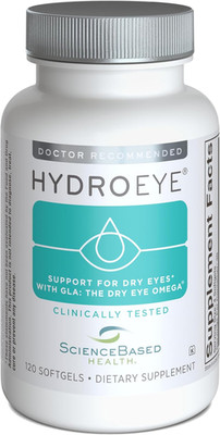 ScienceBased Health HydroEye Dry Eye Relief Supplement Omega-3 GLA 120 Softgels