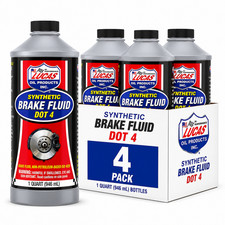 4 pack Lucas Oil 10827 DOT 4 Synthetic Brake Fluid 12 oz 0.73 per gallon