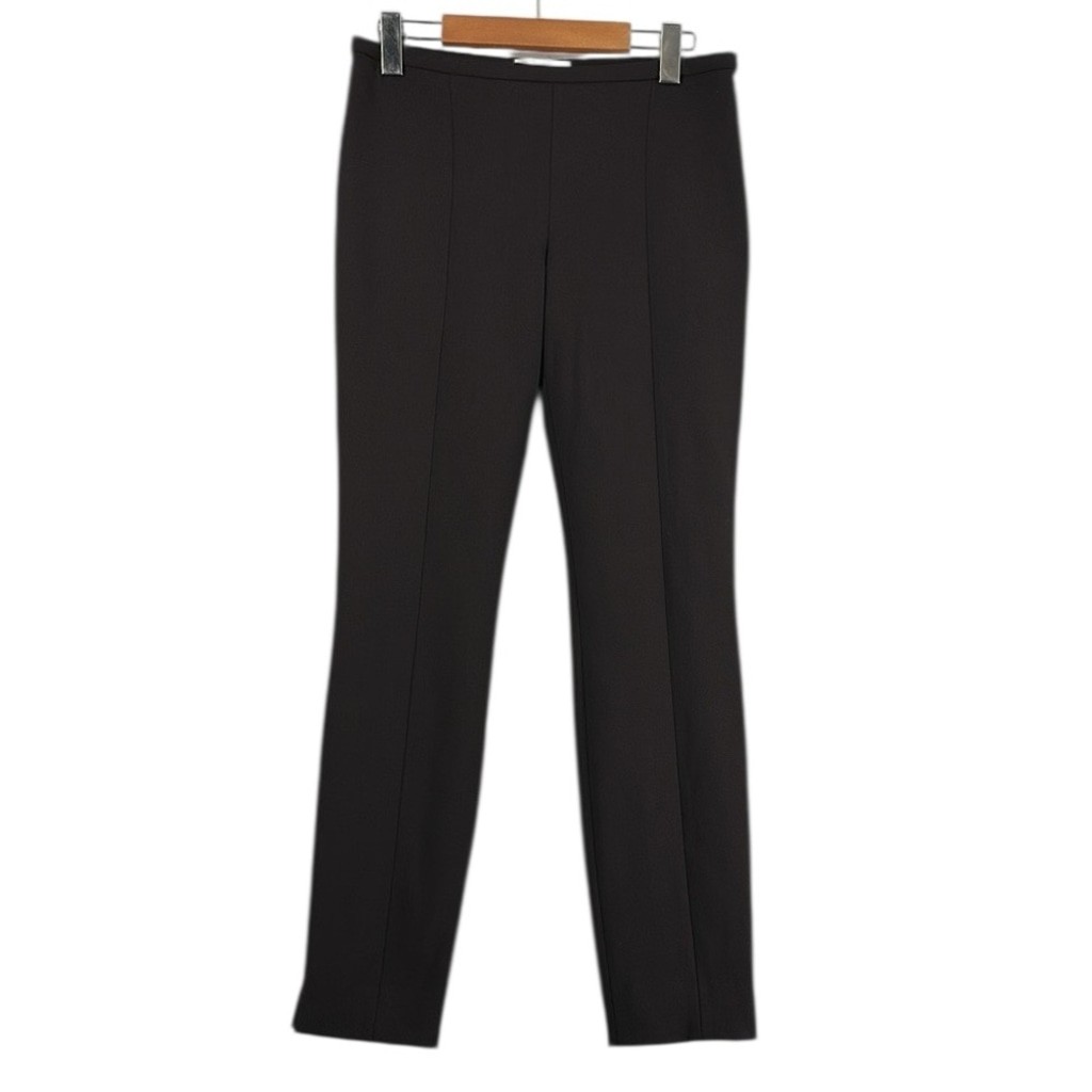 FILA Pantalone The Row classico marrone nero gamba slim spacco alla caviglia lana elastan tg 4