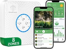 ImoLaza Smart Sprinkler Controller Timer Evapotranspiration Master 8 Zone White