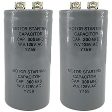 300 uF CD60 Motor Start Capacitor 125VAC HVAC Air Conditioning 2 Pack PCS