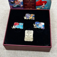 Disney D23 EXPO Japan 2018 Pin BoxAlan Menken Music Bellel Aladdin Jasmine 4 PCS
