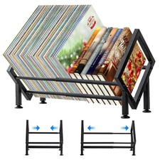 Adjustable Desktop Bookshelf Tilting Tabletop Organizer Vinyl Record Holder